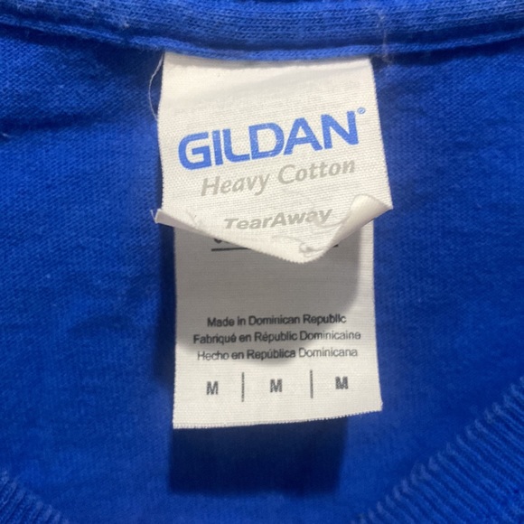 GILDAN Warrior Nation Royal Blue Crew Neck S/S T Shirt Tee M Medium EUC $30 - Picture 3 of 6